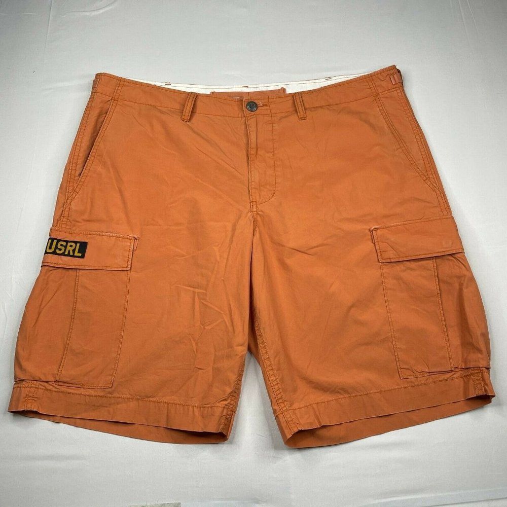 Ralph Lauren Denim Supply Military Cargo Short DS USRL Orange FLAW - Picture 1 of 10